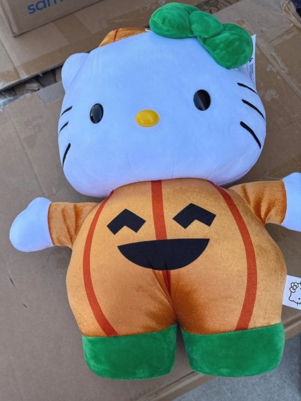 Hello Kitty Sanrio 2025 Halloween Fall Pumpkin Plush Door Greeter 18” New
